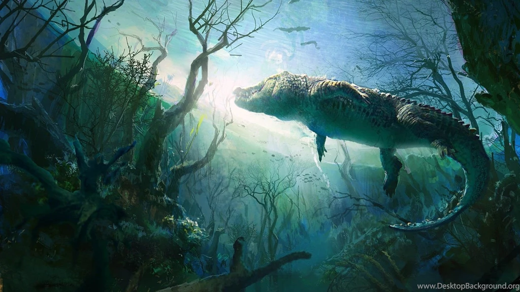 Crocodile Under Water Wallpaper.jpg