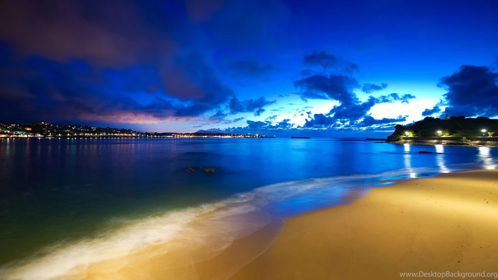 Cityscape And Ocean At Night Photos Of Ocean Beauty That You Can ...