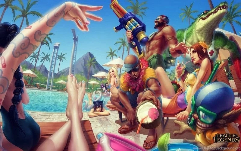 Pool Party League Of Legends Wallpapers Free Desktop Backgrounds ...