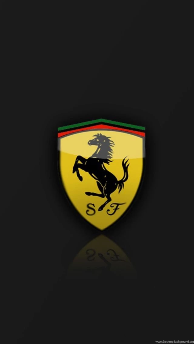 Ferrari Logo on Car HD iphone Wallpaper 06.jpg