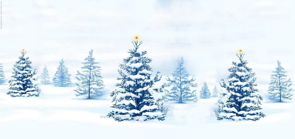 Winter Snowy Christmas Trees Twitter Backgrounds Twitterevolutions