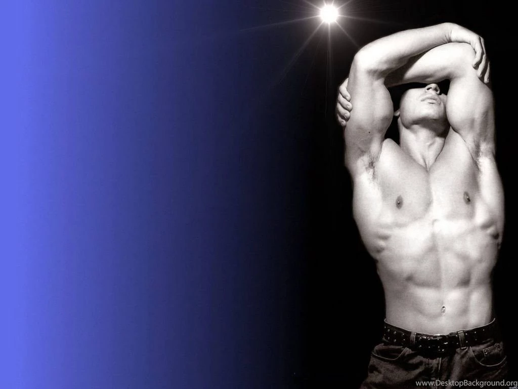 Dark Blue Backgrounds With Men, Jeans, Body Download PowerPoint ...