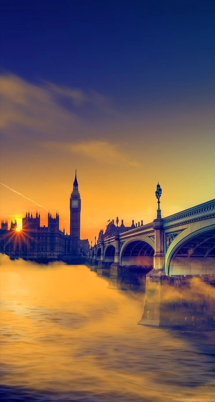UK Sunset Big Ben Bridge iPhone 5s Wallpapers Download