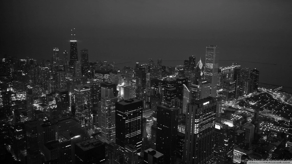 City Black And White Wallpaper, Size: 1600x900