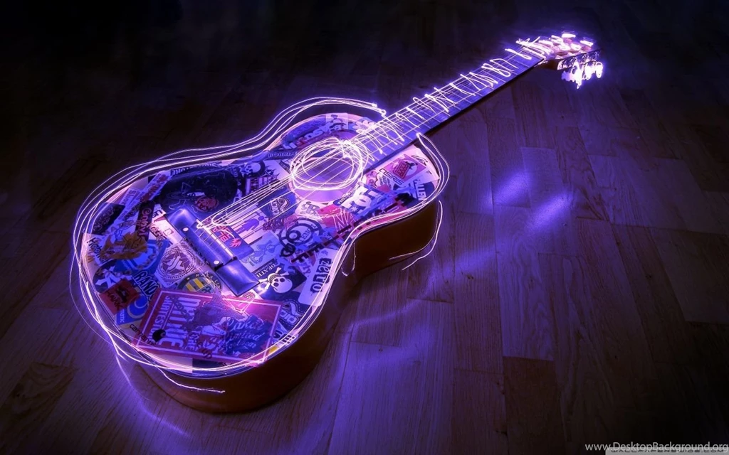 Guitar, Creative Art HD Desktop Wallpapers : Widescreen : High ...