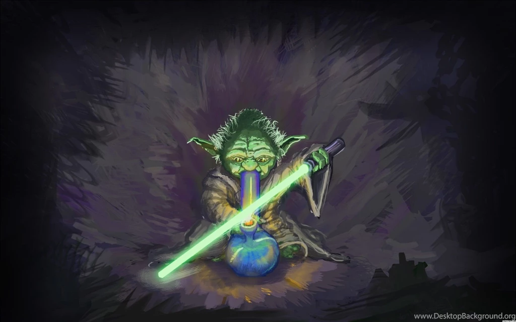 Yoda Smoking A Bong