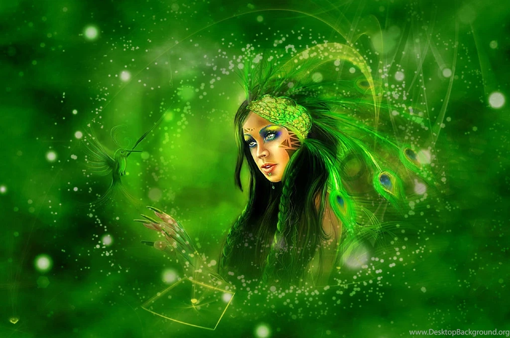 Peacock Fantasy Girl Desktop Backgrounds 515944 : Wallpapers13.com