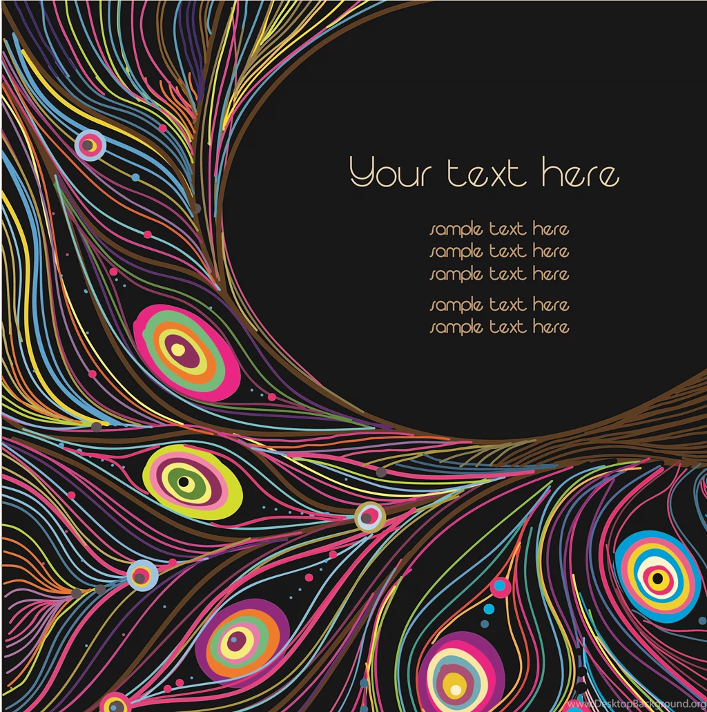 Peacock Feather Backgrounds Lines 01 Vector Free Vector / 4Vector
