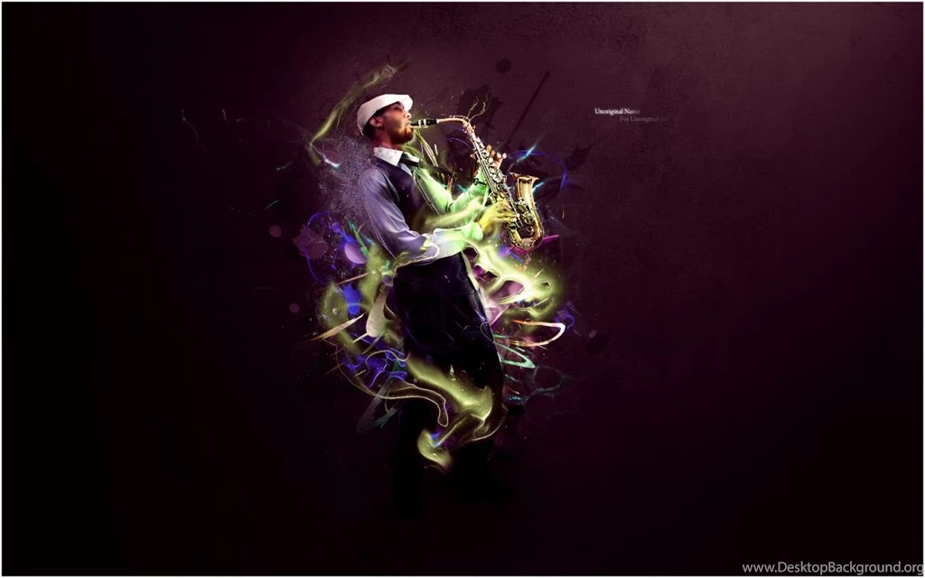 Man With Saxophone Abstract Wallpapers Wallpapers