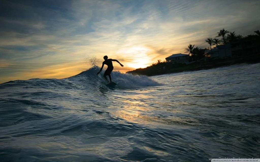 Surfer Silhouette HD Desktop Wallpapers : Widescreen : High ...
