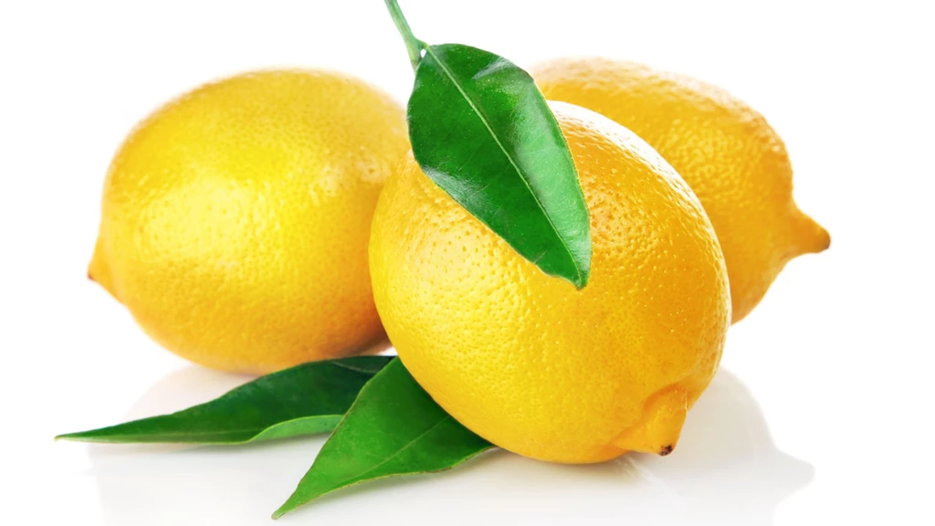 Download Wallpapers 3840x2160 Lemon, Leaf, White Backgrounds 4K ...