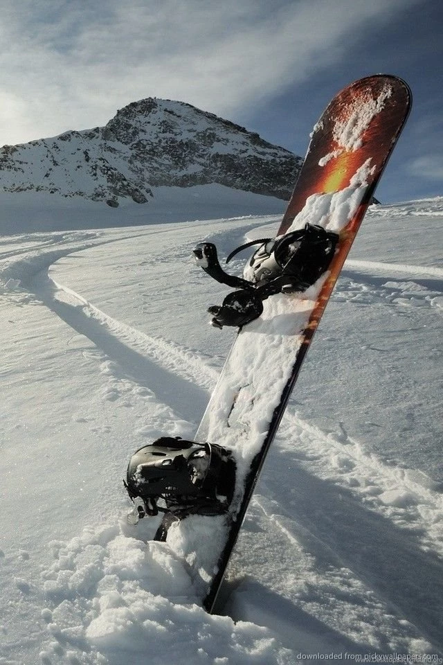 Download Snowboard In Snow Wallpapers For iPhone 4