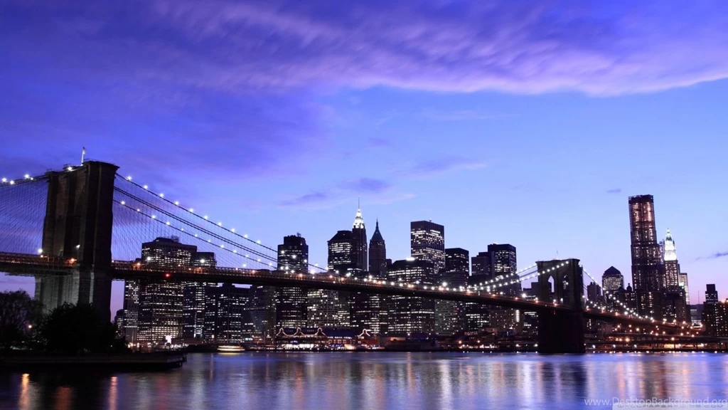 Brooklyn Bridge At Night HD Desktop Wallpapers : High Definition ...