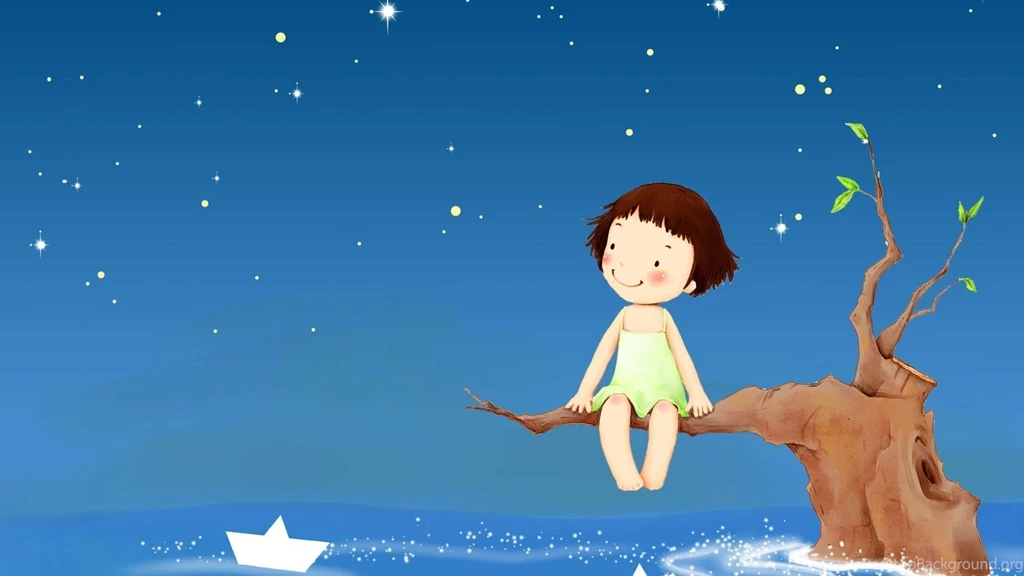 Star Baby Girl Fantasy PPT Backgrounds For Powerpoint Templates ...