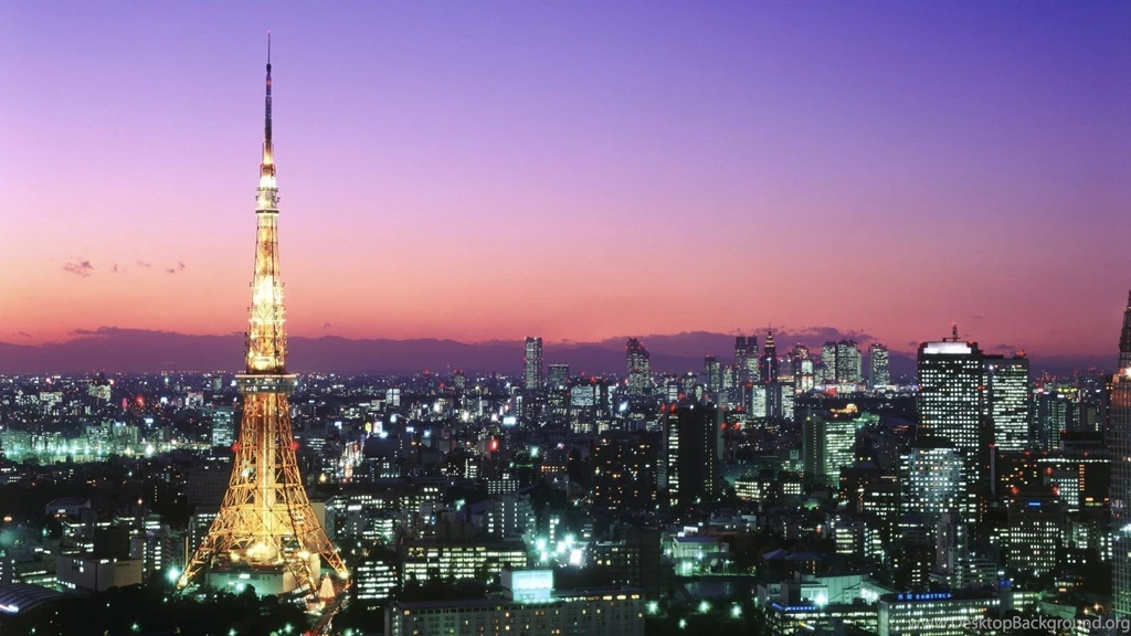 Tokyo Tower At Night   Wallpaper.