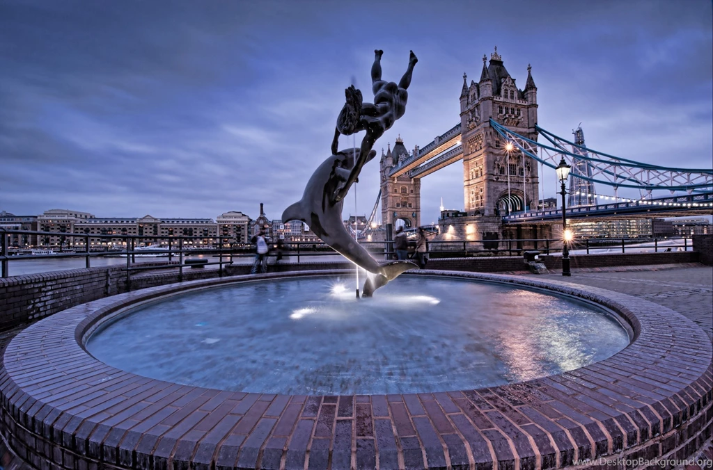London Bridges Statues Fountain Wallpapers