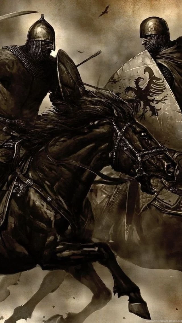 Horse Riders Battle iPhone 5 Wallpapers