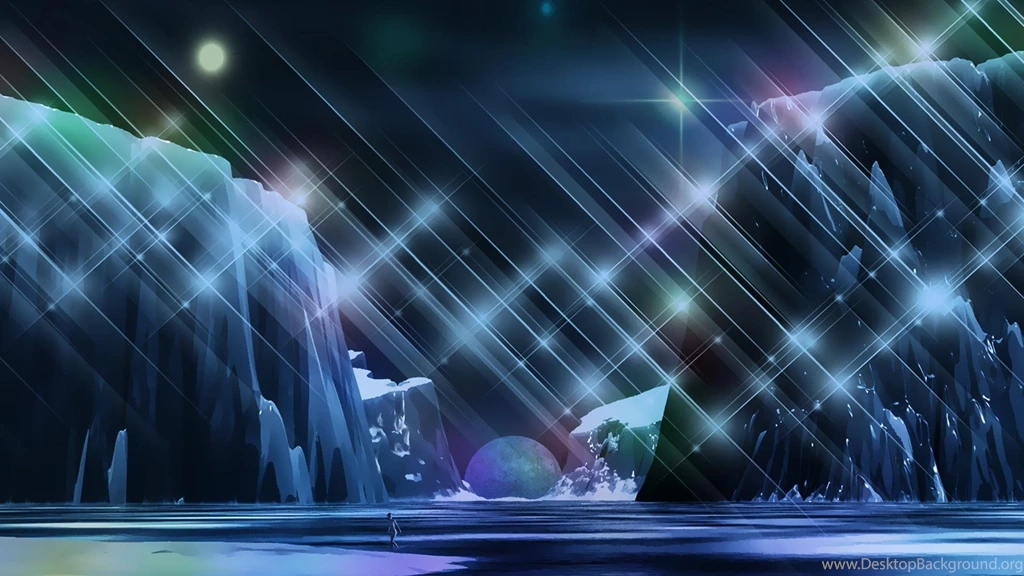 Blue Ice Lakes Sparkles Wallpapers