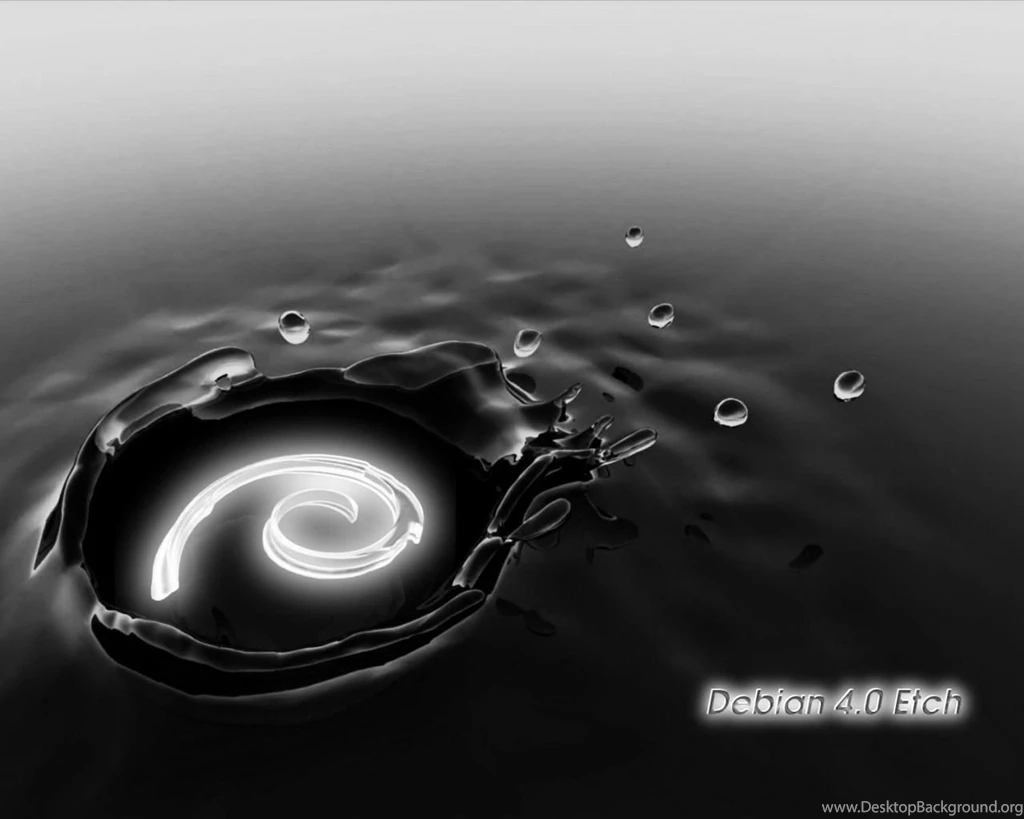 Debian Water Drops Os System Hd Wallpapers (