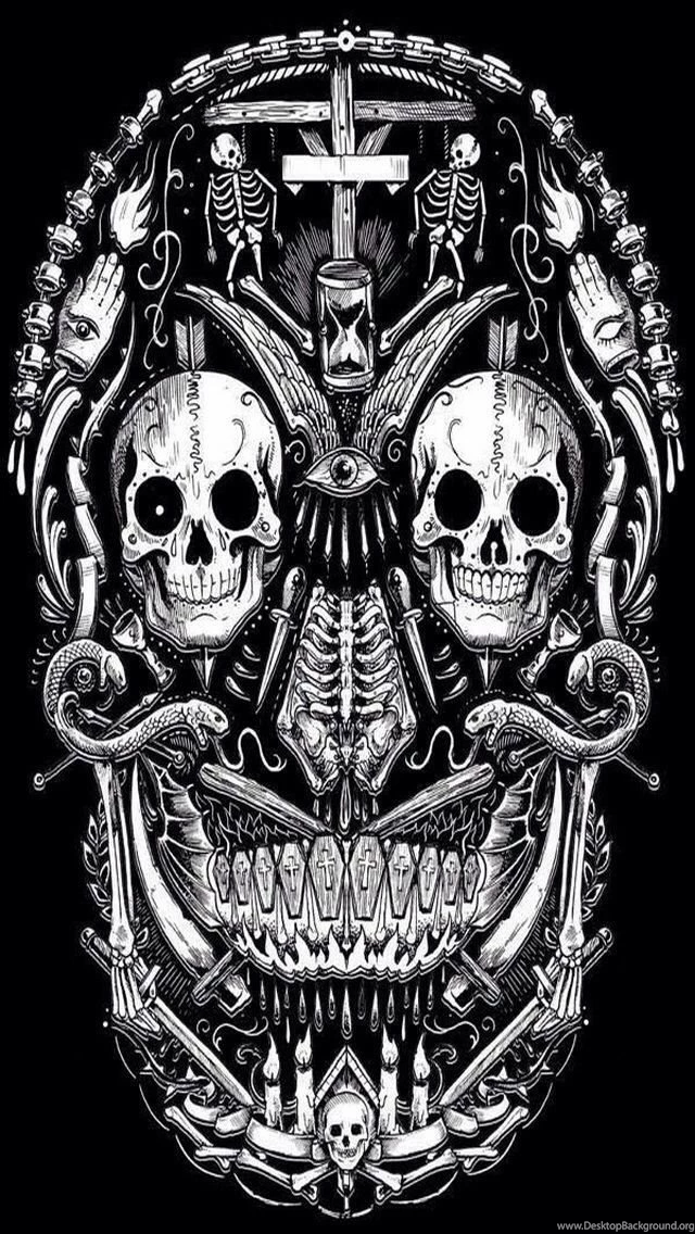 Top Skull Wallpapers Iphone Images For Pinterest