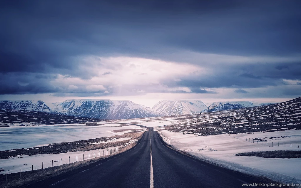 Road to heaven snow mountain nature winter Wallpapers