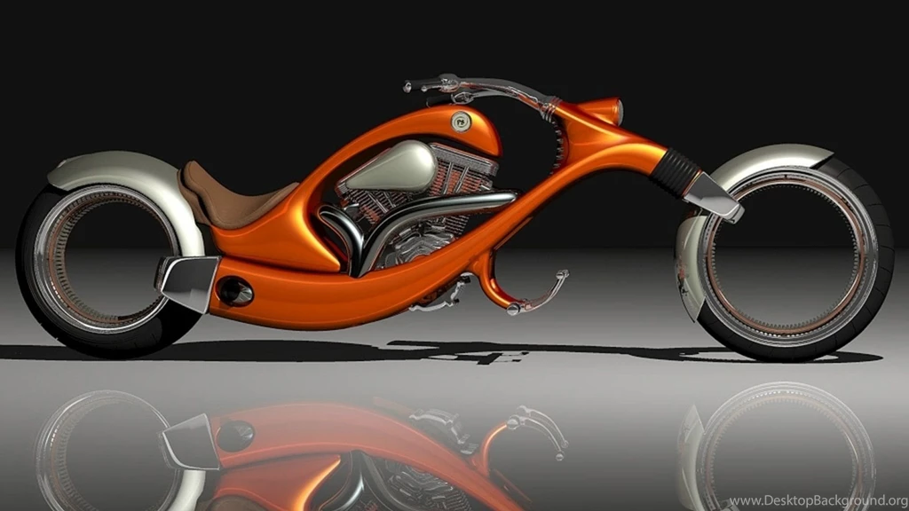 Download Wallpapers 2048x1152 Motorcycle, Orange, Stylish HD HD ...