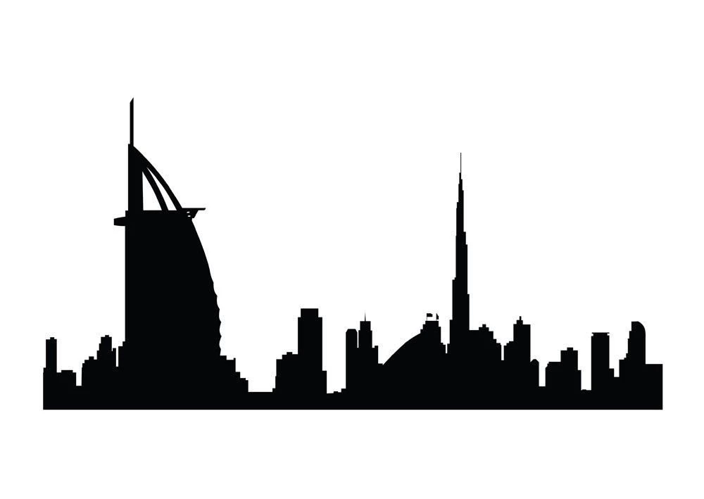 Dubai Skyline Wall Art Vinyl Decorative Wall Stickers Wall ...