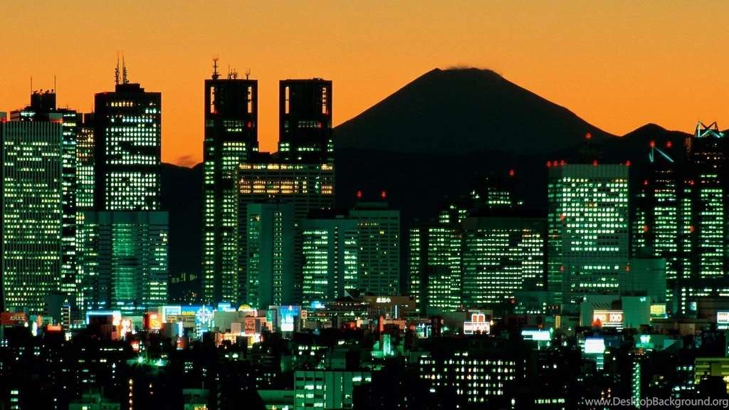 HDscreen: Japan Mount Fuji Tokyo Cityscapes Desktop Bakcgrounds
