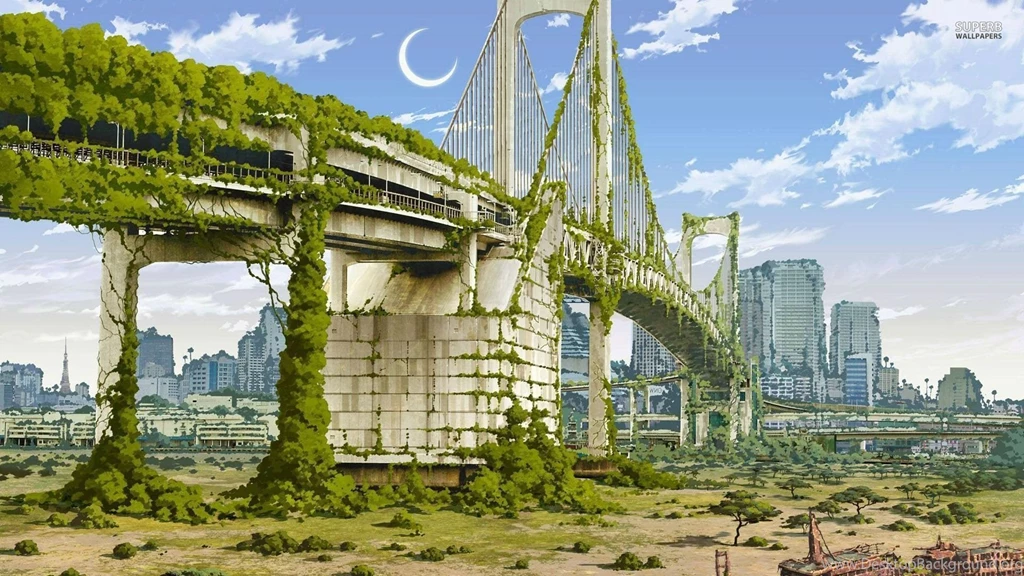 Post apocalyptic Bridge In Tokyo Wallpapers   Fantasy Wallpapers ...