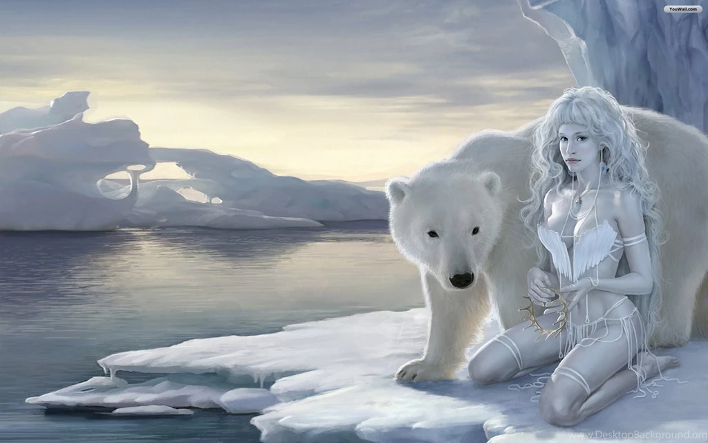 YouWall Polar Bear And Girl Wallpapers Wallpaper,wallpapers ...