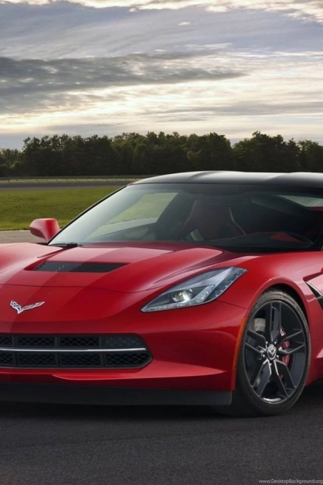 Download Wallpapers 640x960 Chevrolet Corvette C7, Red, Sports ...