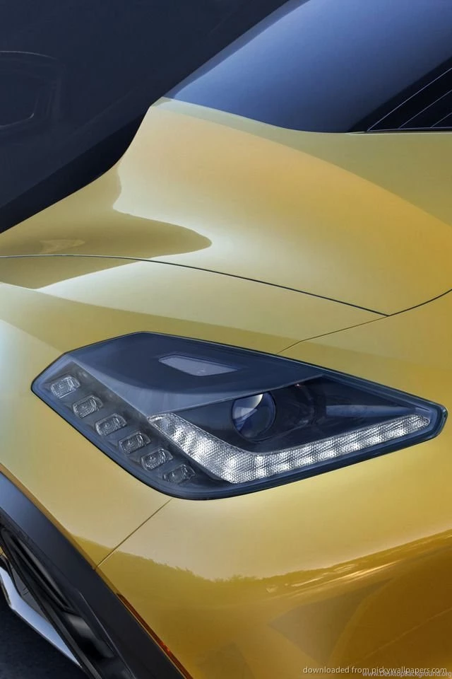 Download 2015 Chevrolet Corvette Z06 Headlight Wallpapers For iPhone 4