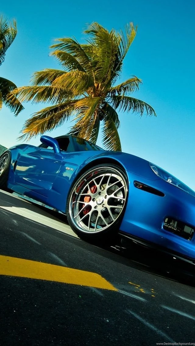 Blue Corvette iPhone 5 Wallpapers (640x1136)