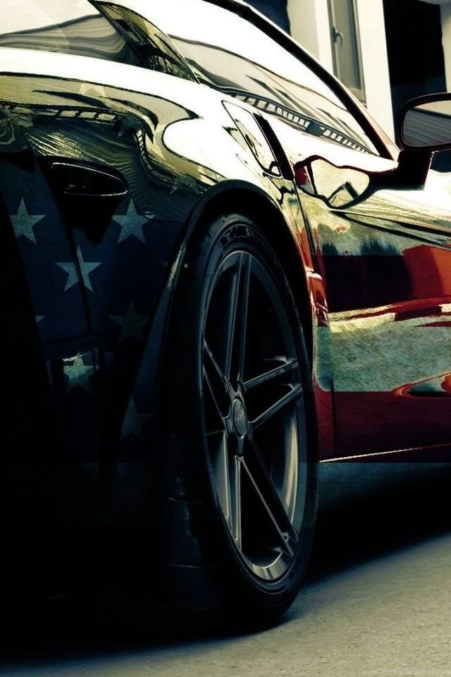 640x960 American Flag Corvette Section Iphone 4 Wallpapers