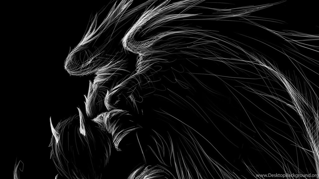 White Wings Dark Angel Horns Fantasy Art Wallpapers