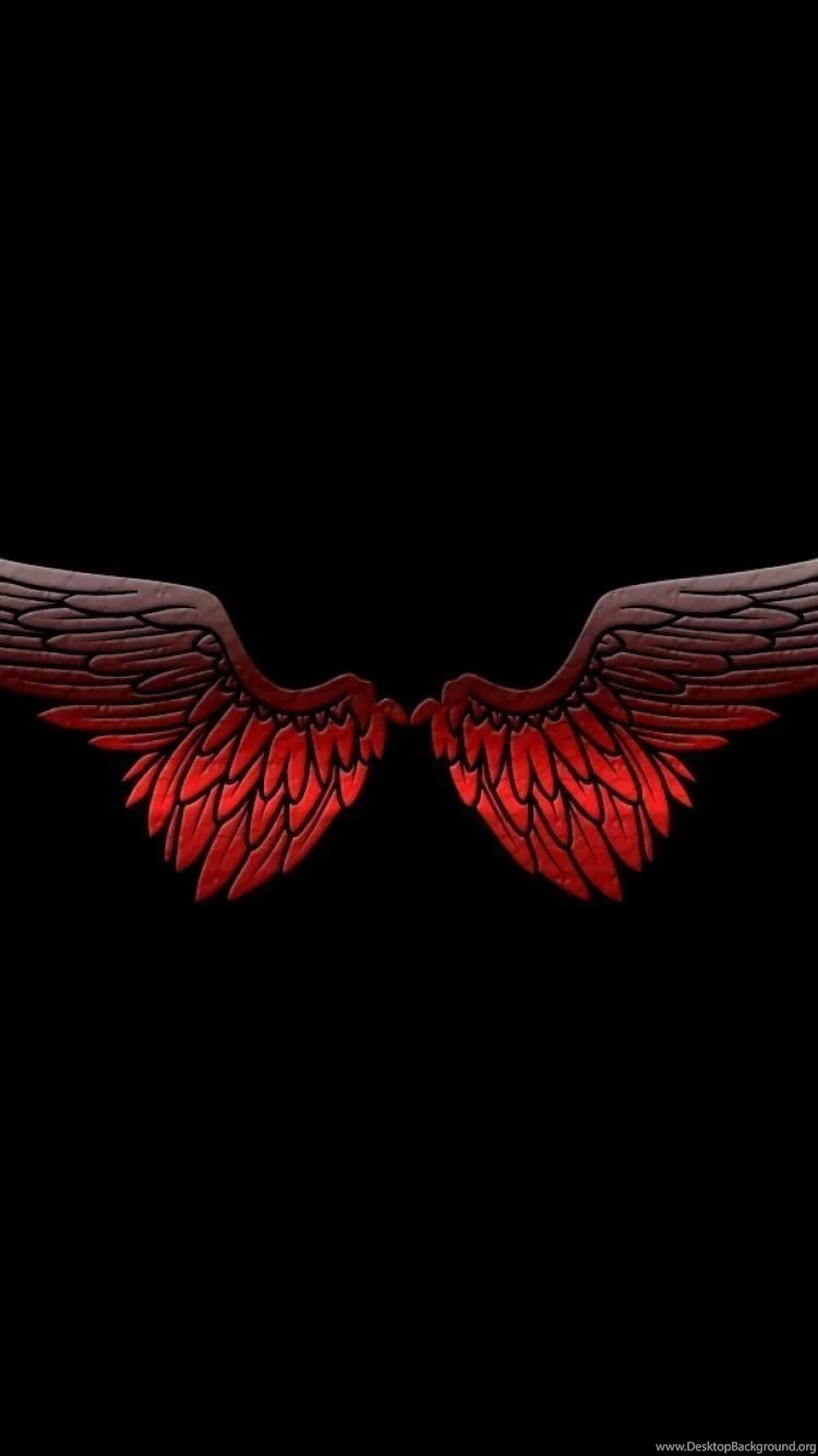 Angels Wings Black Minimalistic Simple Wallpapers