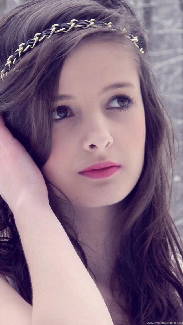 640x1136 Girl In Winter Forest Iphone 5 Wallpapers