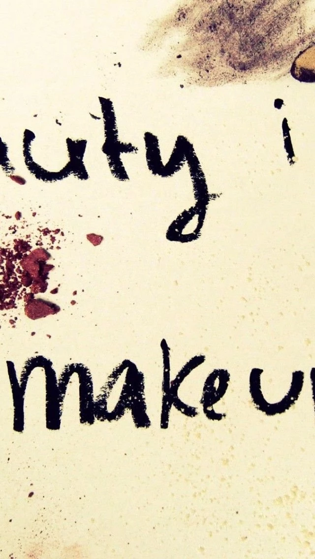 Beauty Is Not Make Up iPhone 5s Wallpapers Download