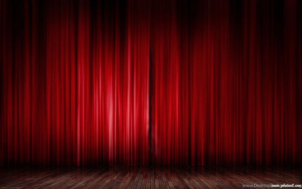 Superb Beautiful Stage Red Curtain Desktop Wallpapers