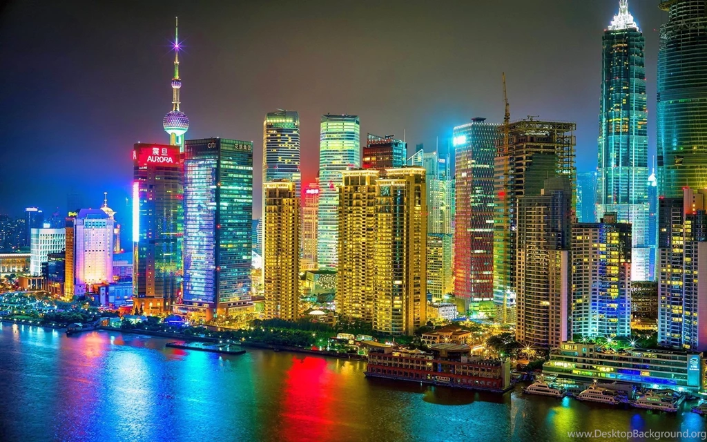 Colorful Shanghai City Night HD Wallpaper.jpg