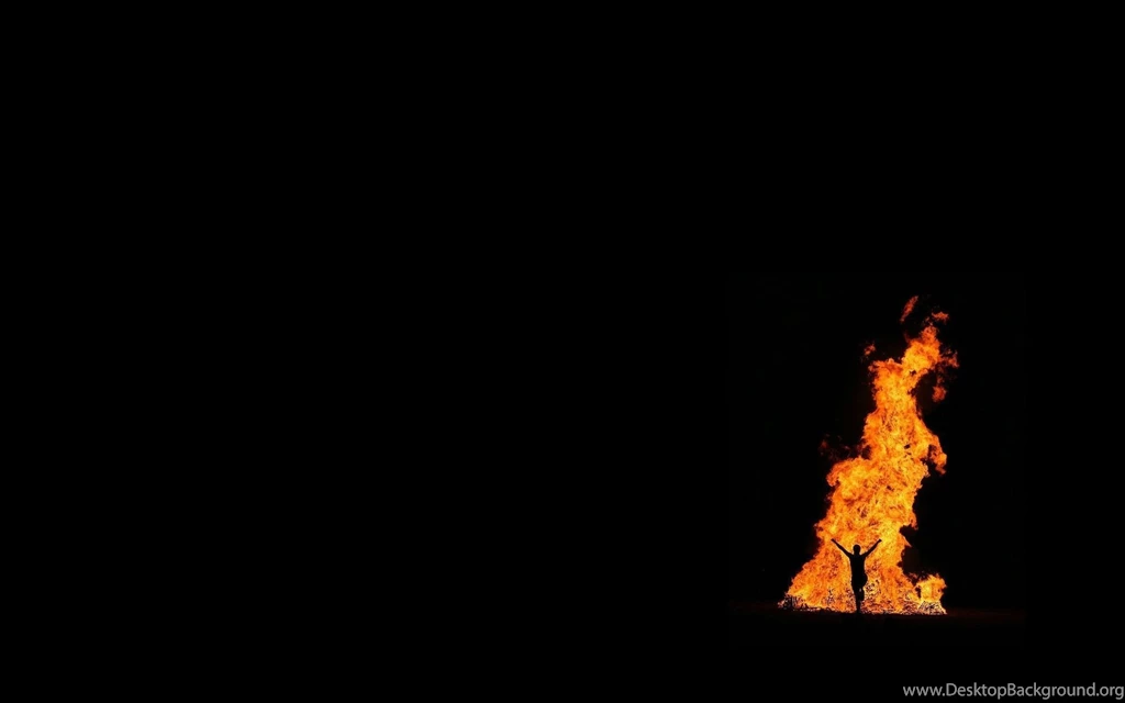 Bonfire Silhouette [1920x1200] : Wallpapers