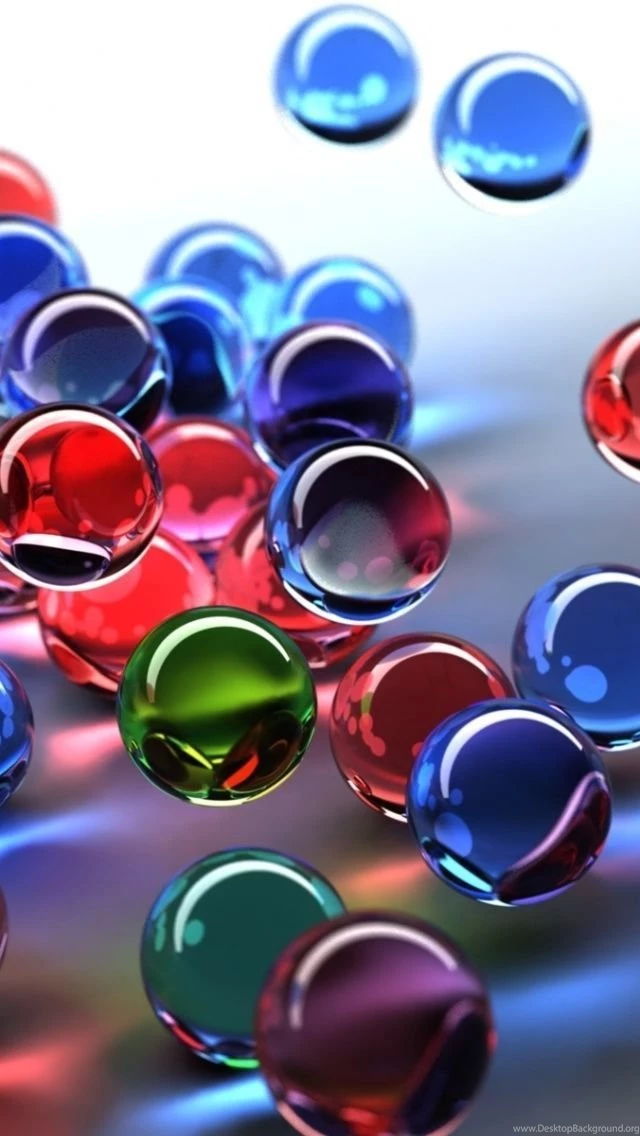 Colorful 3d Balls iPhone 5 Wallpapers Desktop Background