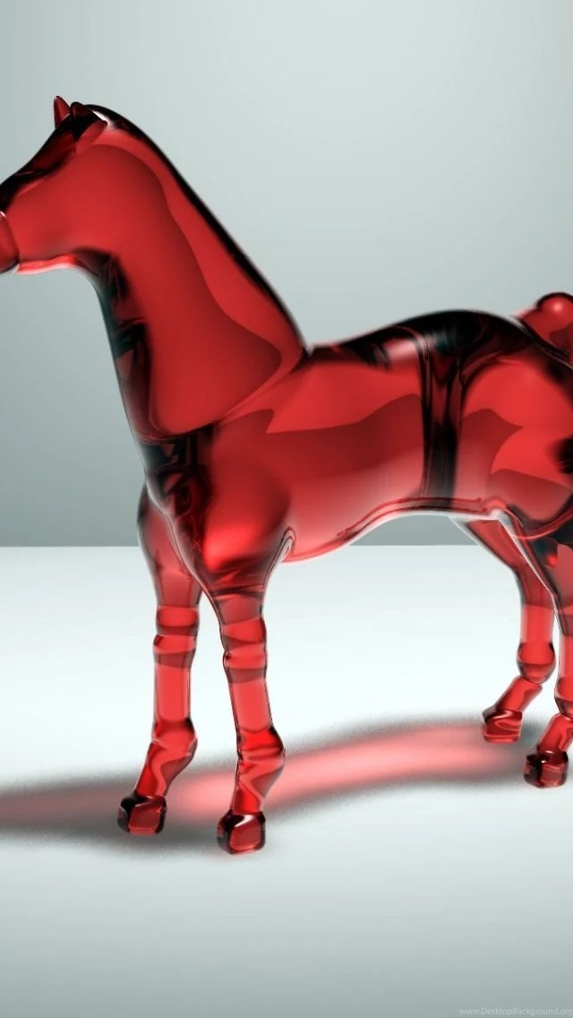 3D Glass Horse iPhone 5 Wallpapers