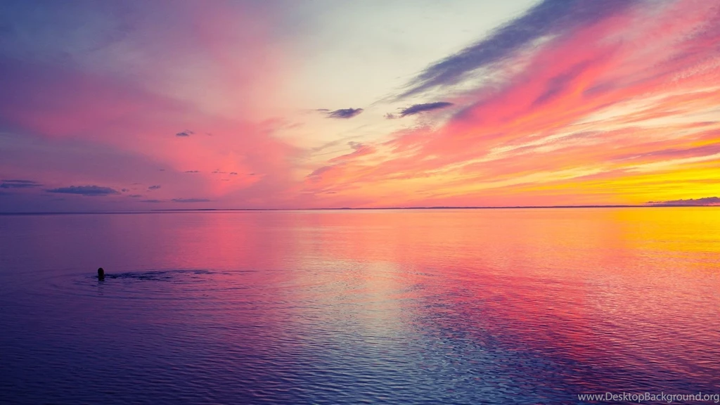 1920x1080 Beautiful Sunset At Sea Desktop PC And Mac Wallpapers