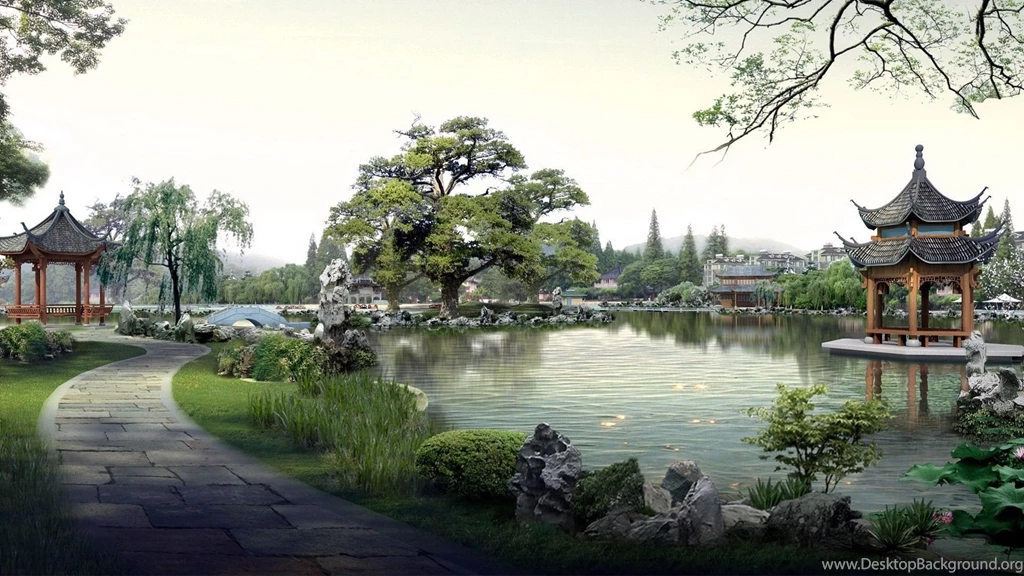 Chinese, Nature, Render, Landscapes, 1920x1080 HD Wallpapers And ...