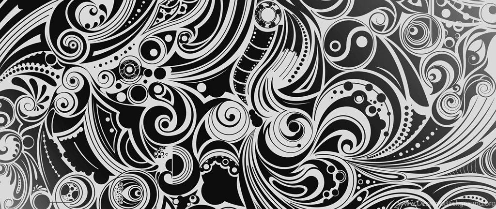 Download Wallpapers 2560x1080 Black, White, Pattern, Shape ...