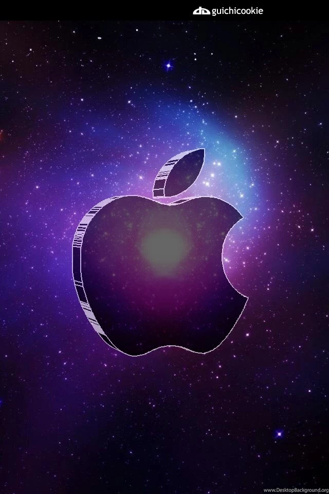 Apple iPhone Backgrounds Glass Apple In Space By Guichicookie On ...
