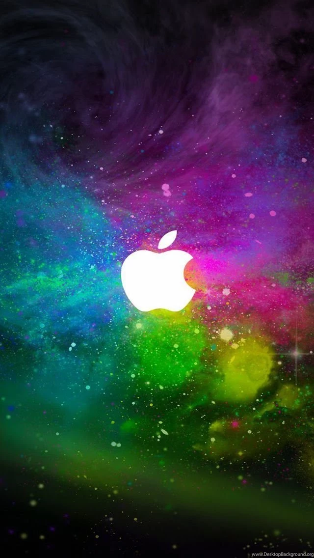 IWallpapers Apple Colorful Space Logo