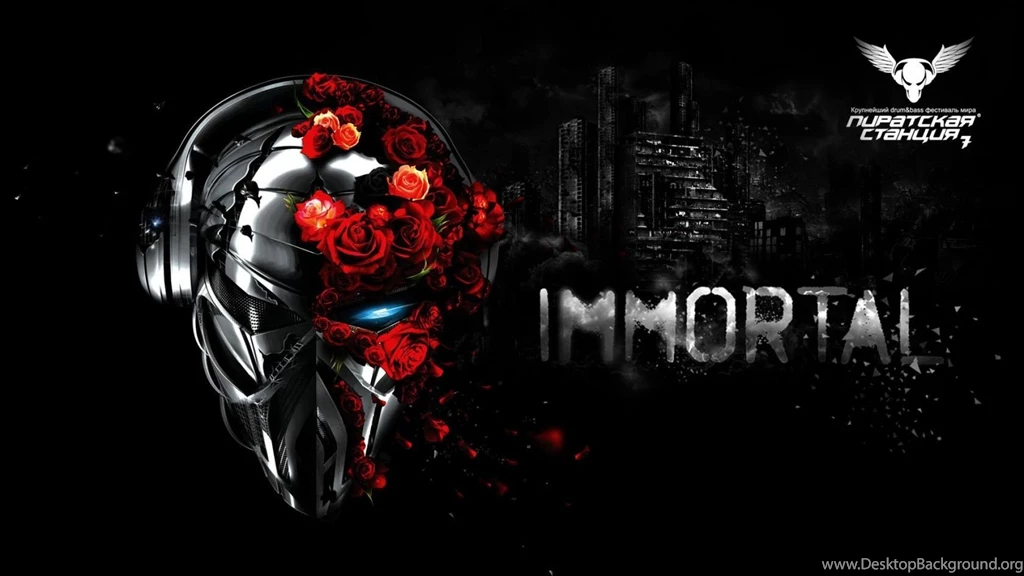 Download Wallpapers 1920x1080 Pirate Station, Skull, Flower, City ...