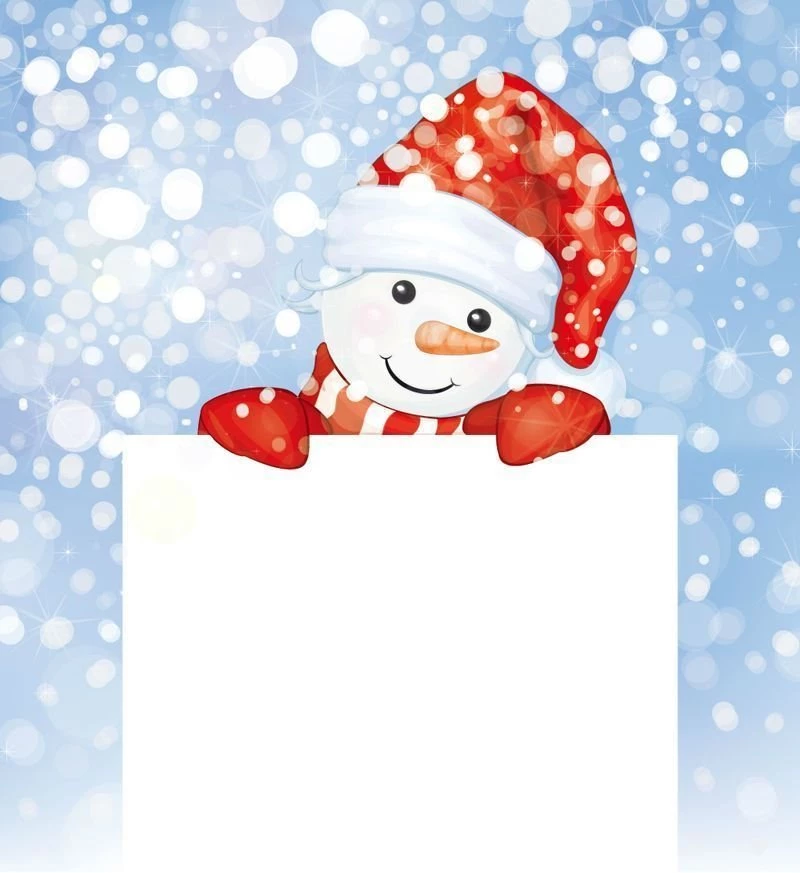 Cute Snowman Text Backgrounds Vector Material Cute,snowman,text ...